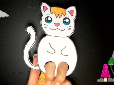 DIY  Cómo hacer Manualidades con papel fácil Animales con papel gatito
