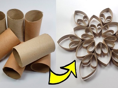 ⭐Estrella con tubos de papel Higiénico ⭐ Manualidad Navideña Reciclaje ✨ Navidad