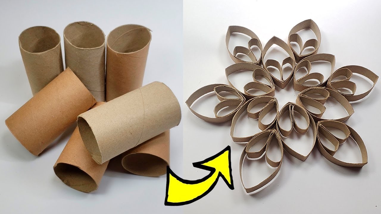 ⭐Estrella con tubos de papel Higiénico ⭐ Manualidad Navideña Reciclaje ✨ Navidad