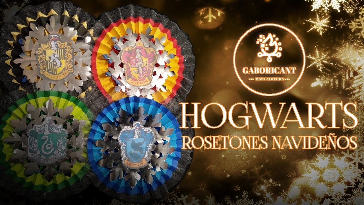 ROSETONES NAVIDEÑOS HOGWARTS. HARRY POTTER Manualidades para navidad