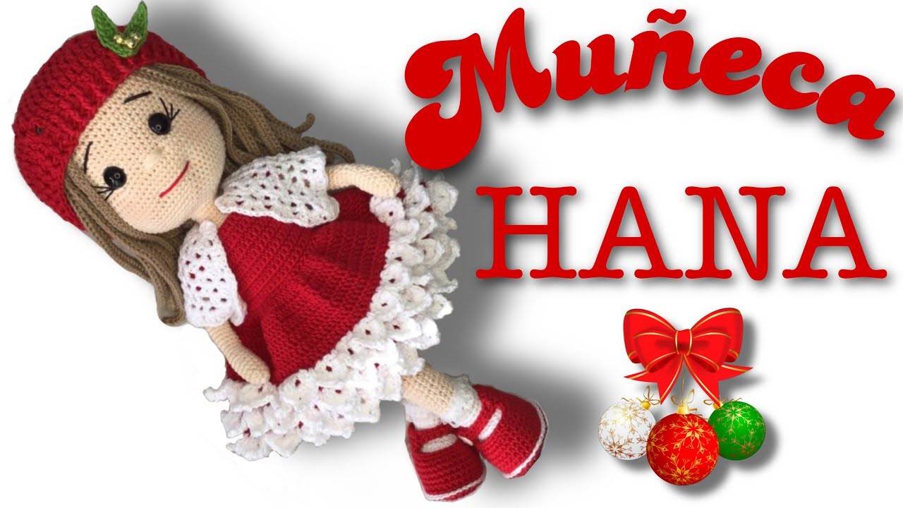 Muñeca HANA  Amigurumi  1.3 (SUBS????????????????) #muñecatejida #muñecacrochet #muñecanavideña