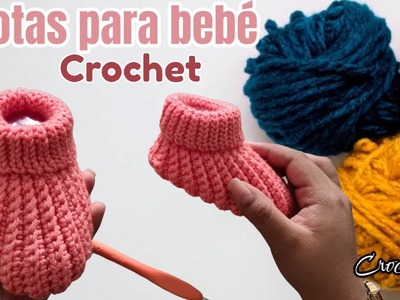 Botas para bebé a Crochet Súper Fácil - CROCHETIPS