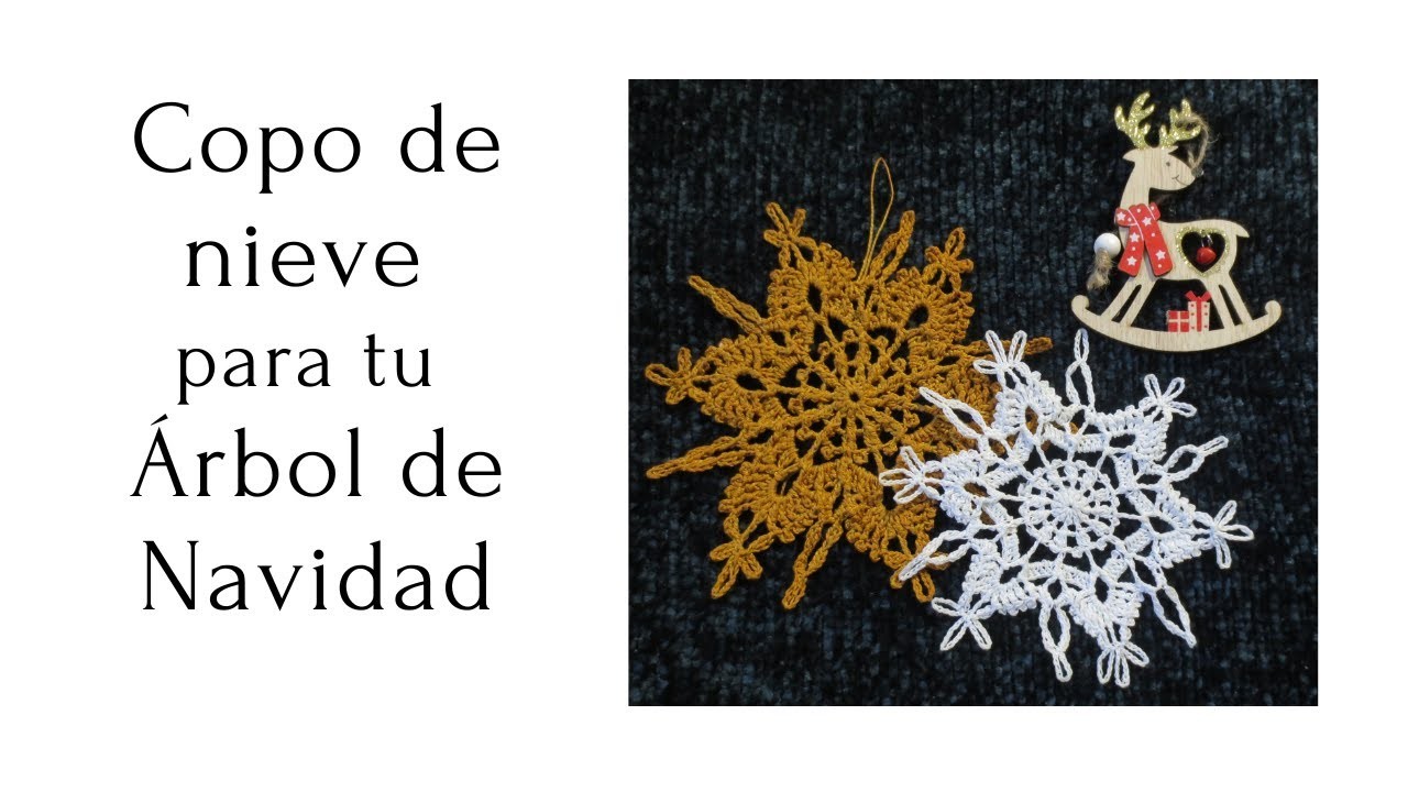 Copo de nieve a ganchillo tejido paso a paso  ☃❄