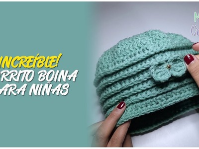 ???? Gorro diseño Boina para Niñas || Mundo del Crochet ????