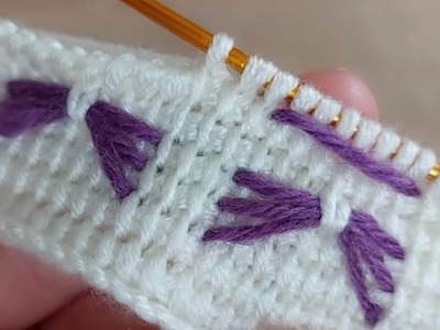 Hermosa puntada para manta de bebé en crochet tunecino paso a paso no te lo pierdas