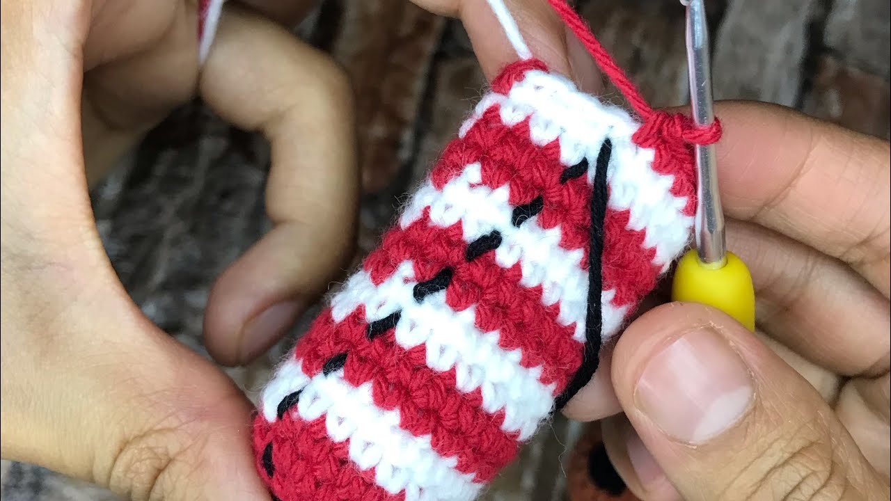 Bastón Navideño a Crochet????Usa está técnica para tejer de forma Recta????Reno tejido paso a paso????????✨
