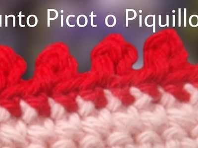 Como hacer punto picot o piquillo a crochet (ganchillo).how to crochet picot or piquillo stitch