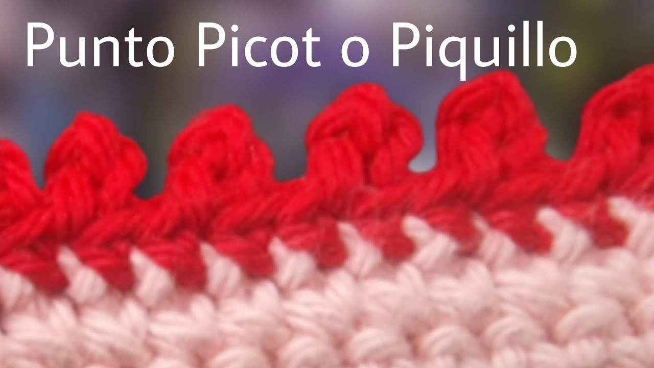 Como hacer punto picot o piquillo a crochet (ganchillo).how to crochet picot or piquillo stitch