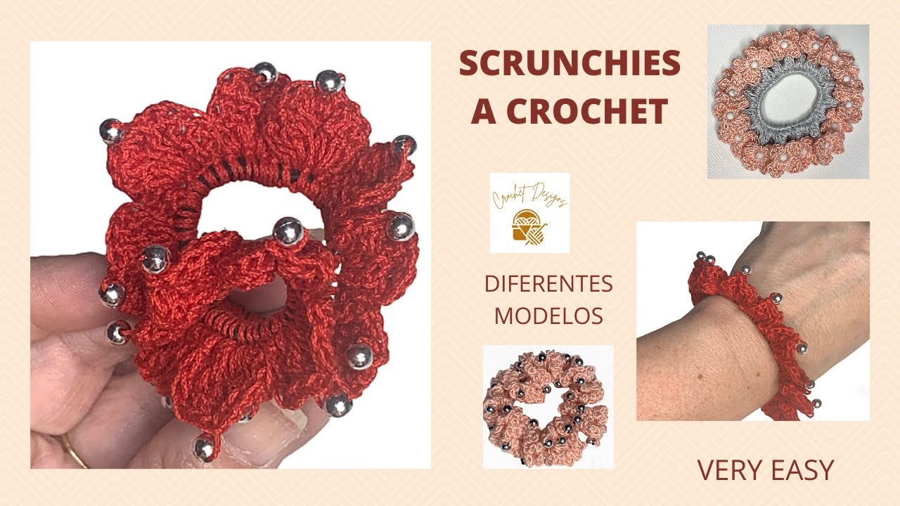 Crochet scrunchie | coleteros | donas para el cabello | #comotejer #crochettutorial #ganchillo