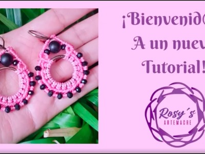 DIY Aretes fáciles en macramé. Tutorial fácil.