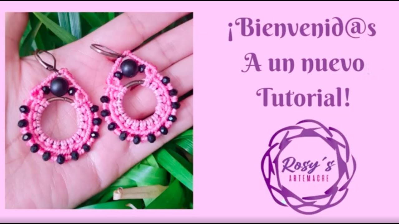 DIY Aretes fáciles en macramé. Tutorial fácil.