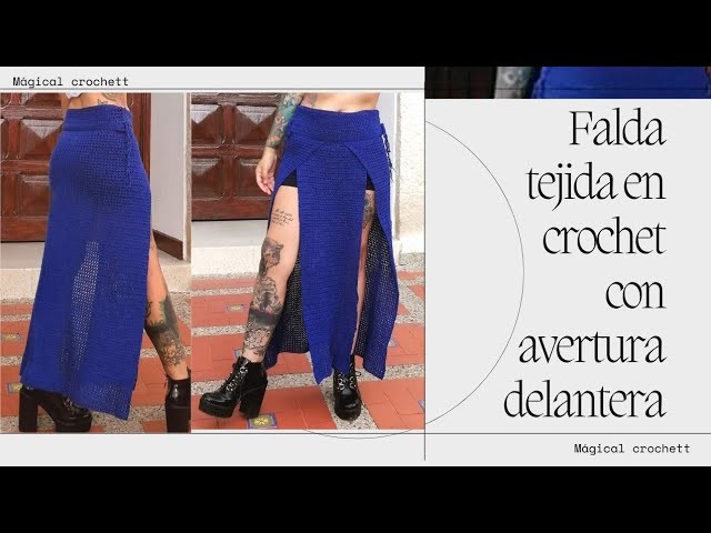 Quedaras enamorada de ella Falda  tejida en crochet |doble aventura delantera | #tendencias #croche