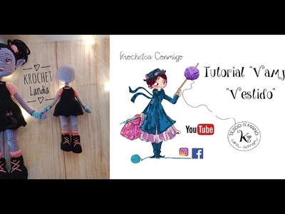 Tutorial Krochet Landia: Vampirina: Vestido