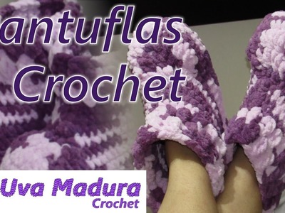 Pantuflas babuchas a CROCHET paso a paso
