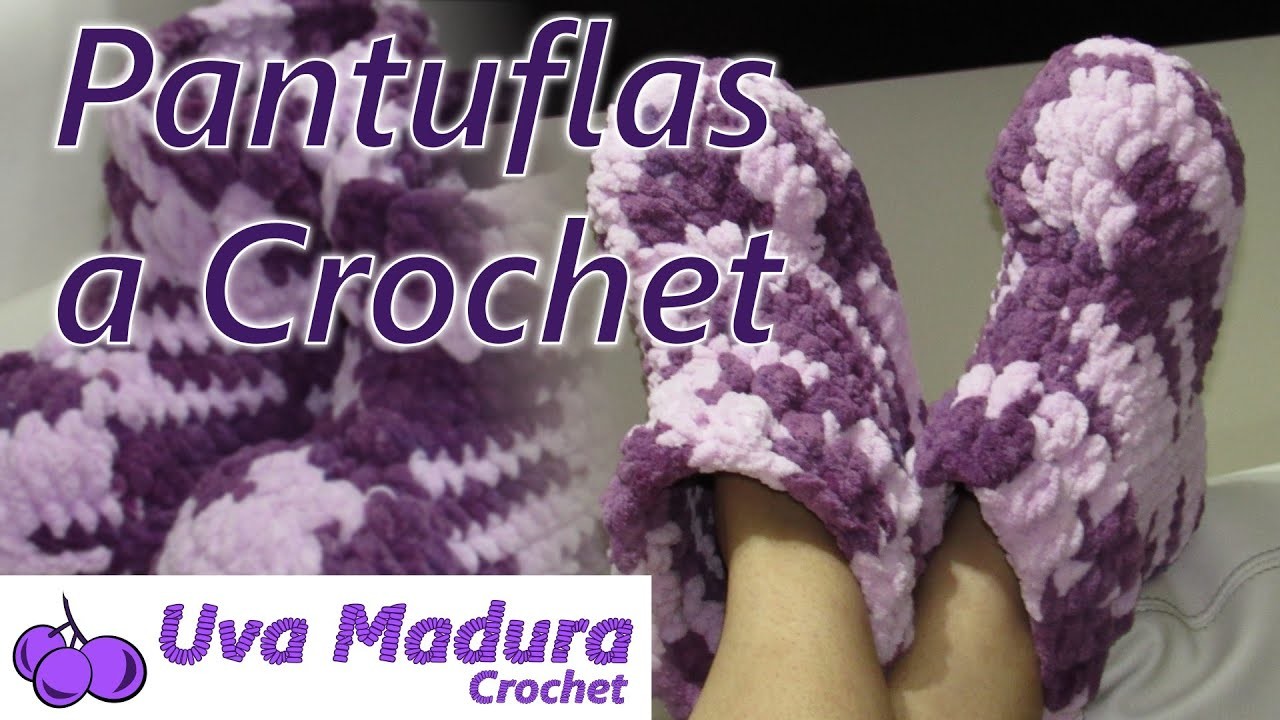 Pantuflas babuchas a CROCHET paso a paso