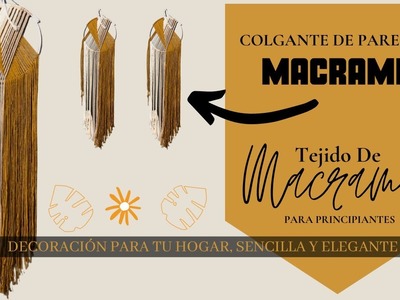 ????✔️Cómo HACER Un Colgante de pared de MACRAMÉ | tejido de macramé. Hilo de macramé.