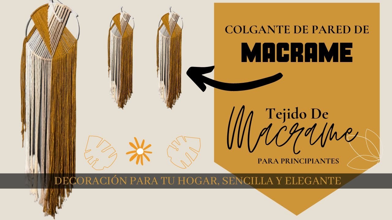 ????✔️Cómo HACER Un Colgante de pared de MACRAMÉ | tejido de macramé. Hilo de macramé.