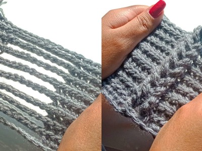 Cómo tejer una trenza a crochet con relieve