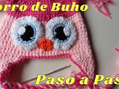 GORRO DE BUHO o LECHUZA paso paso FACIL Y RAPIDO para principiantes crochet ganchillo