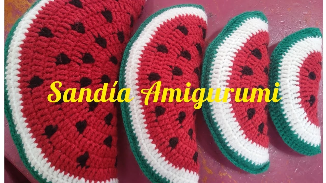 Sandía A Crochet Como Agarradera De Cocina O Adorno O Como Juguete Para Niños | Paso A Paso