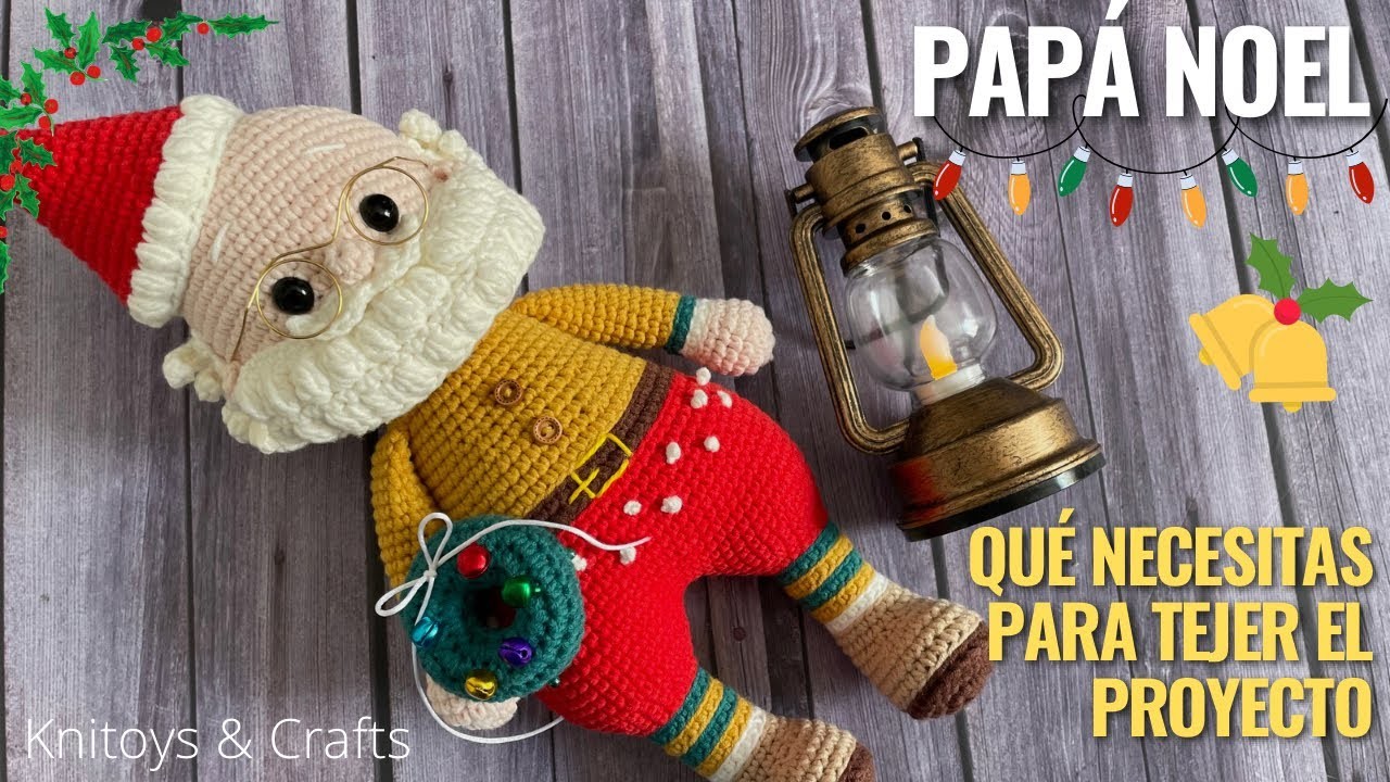 SANTA CLAUS Papá Noel Amigurumi - Materiales para tejer el muñeco