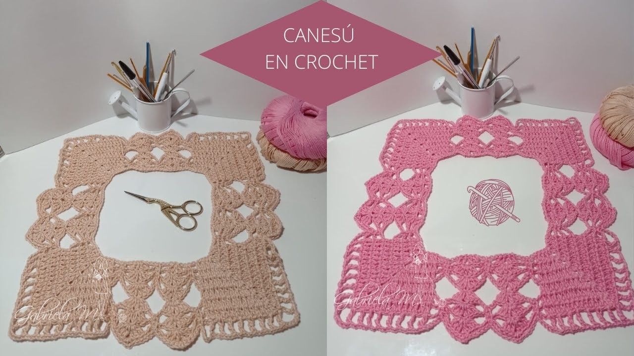 Canesú cuadrado en crochet paso a paso