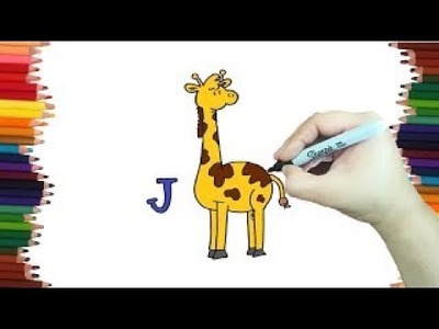 Como dibujar una jirafa | Cómo dibujar Animales para niños