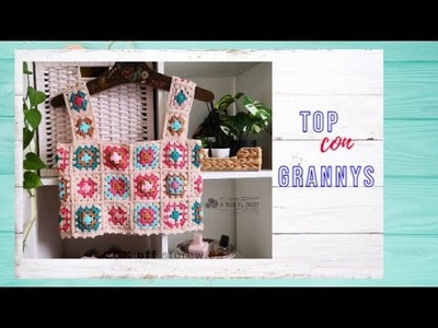 Como hacer un TOP diferentes tallas con GRANNYS - La Magia del Crochet - Denice