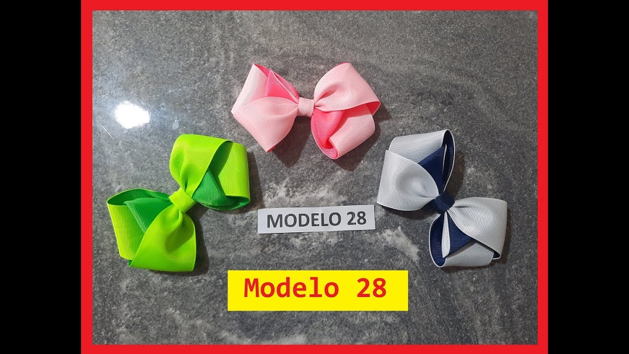 Modelo # 28 Cuaderno Moños Lazos con Cintas  - Ribbon bows Tutorial