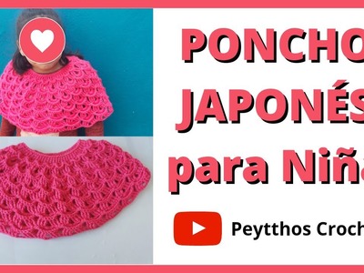 [PASO a PASO] Poncho JAPONÉS talla de 7-10 años.sub????????????????.peytthos crochet