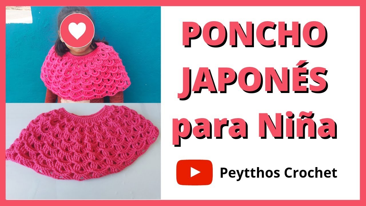 [PASO a PASO] Poncho JAPONÉS talla de 7-10 años.sub????????????????.peytthos crochet