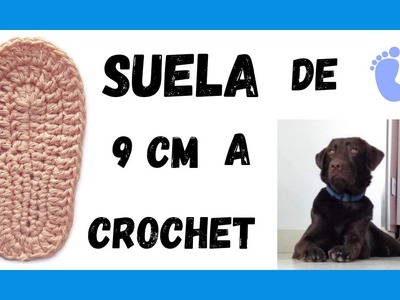 ???? SUELAS de crochet para bebé ???? Suelas para patucos a crochet ???? Suela para zapatito a crochet 9 cm