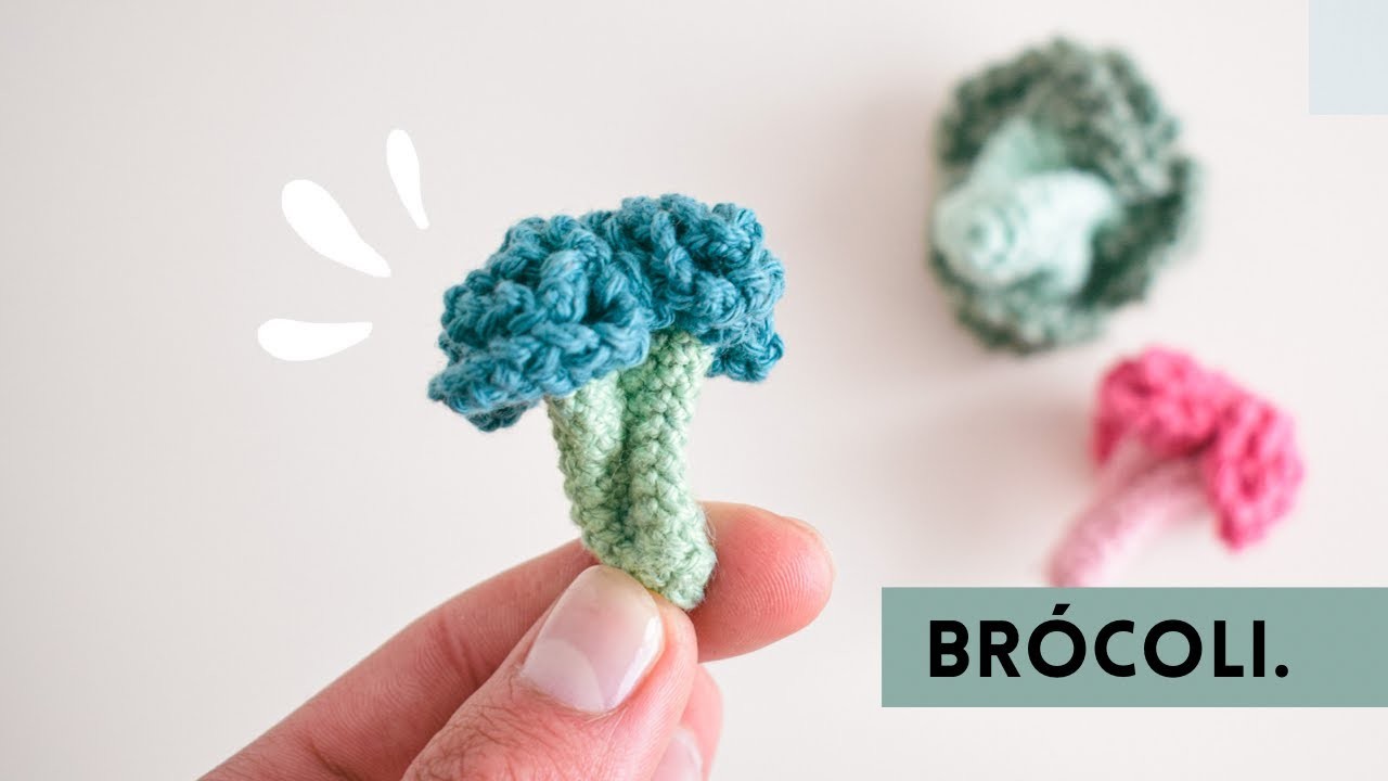 Teje este lindo brócoli en crochet | fácil y rápido