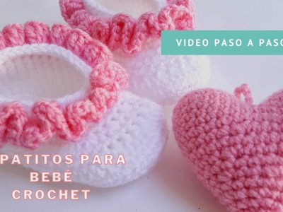 Zapatitos para bebé en crochet paso a paso - 0 a 3 meses