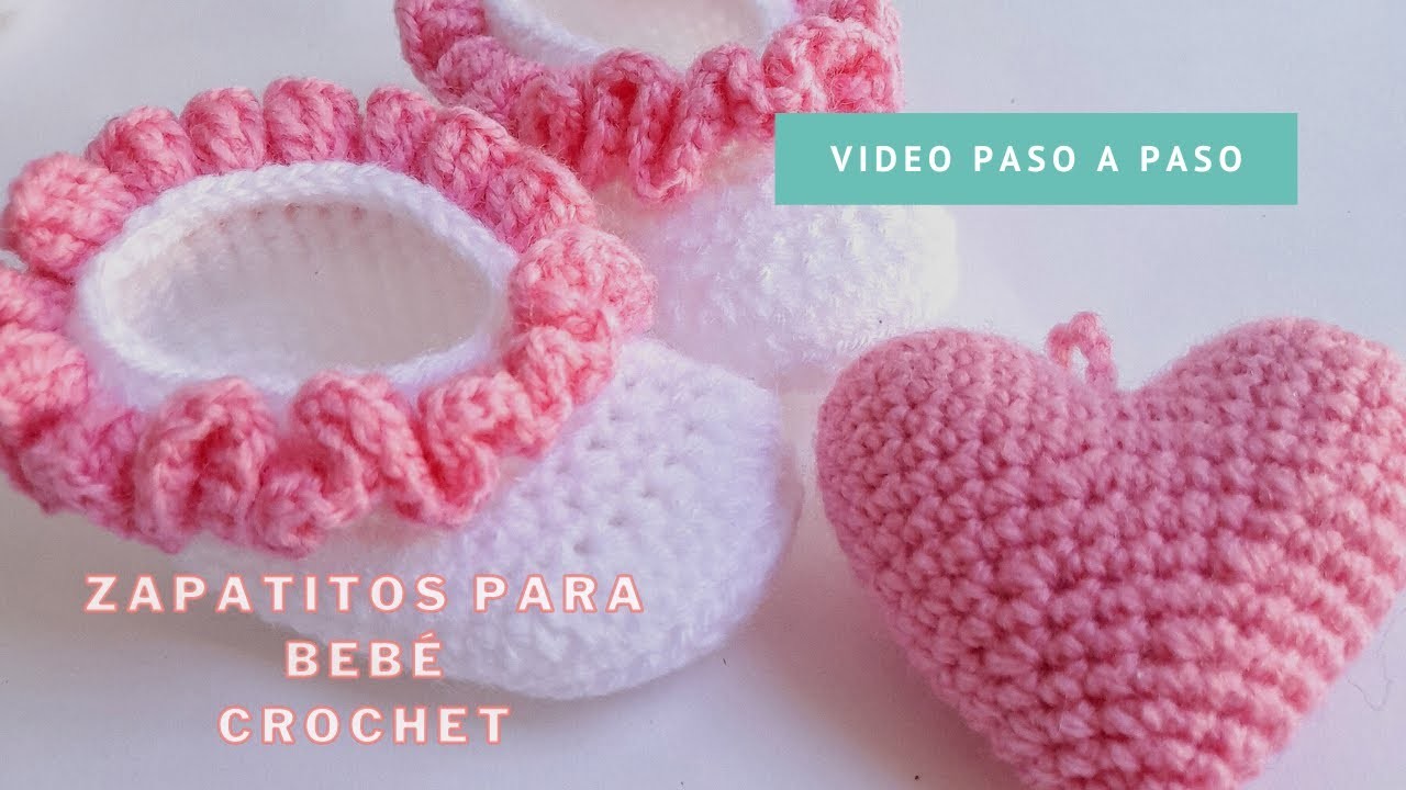 Zapatitos para bebé en crochet paso a paso - 0 a 3 meses