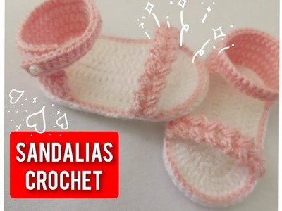 Como hacer sandalias en crochet recién nacido paso a paso PARTE 1