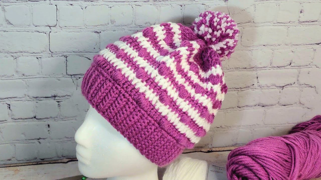 Como se  hace un gorro punto popcorn????. Facil de tejer. Te encantara???? este diseño de gorro????.