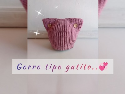 Fácil gorro tipo gatito a crochet paso a paso!! ????