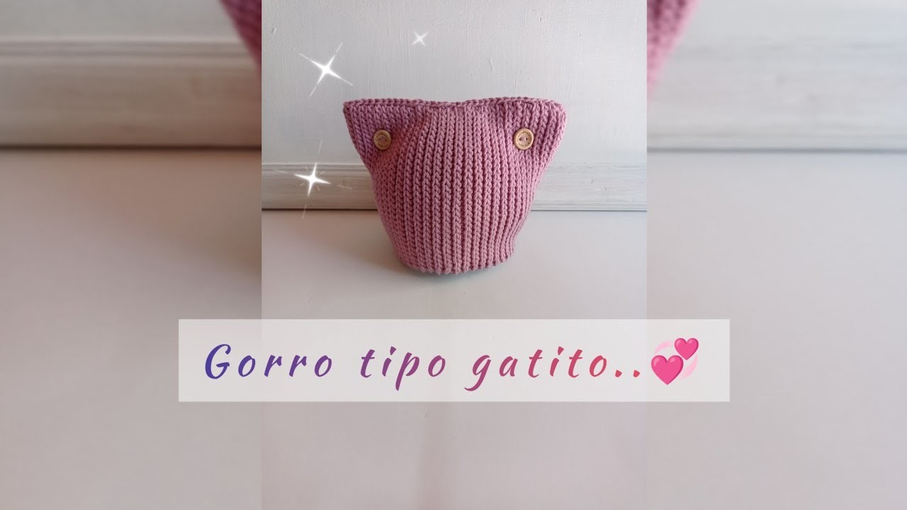 Fácil gorro tipo gatito a crochet paso a paso!! ????