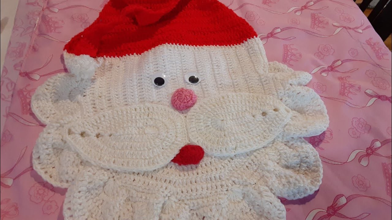 Juego de baño navideño tejido a crochet paso a paso 2.2