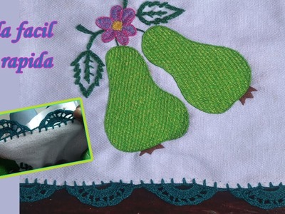 Orilla (tejido) super fácil rápida y de buen tamaño