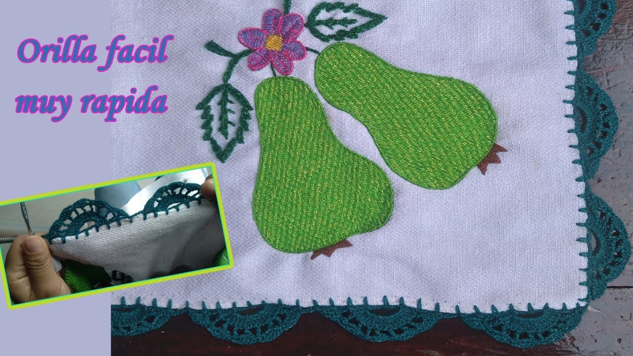 Orilla (tejido) super fácil rápida y de buen tamaño