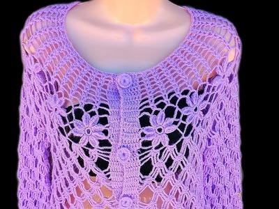 #parte2 blusa tejido a crochet con flores