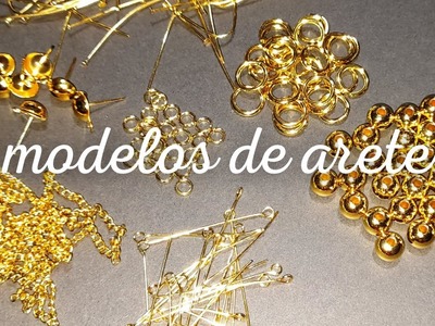 Como hacer 3 modelos distintos de aretes con el mismo material, #diy #earrings #jewellery