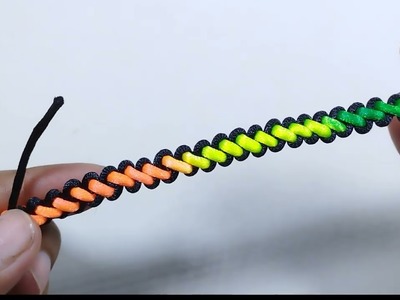 Como hacer pulsera de nudo 8 con hilo multicolor