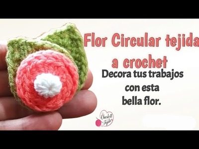 Flor Poppy tejida a crochet | ideal para decorar tus trabajos.