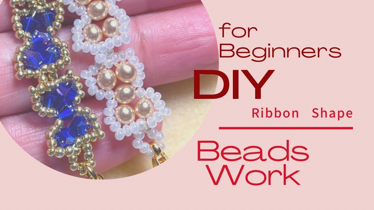 How to make Ribbon Shape Braceletリボン型ブレスレットの作り方.pulsera