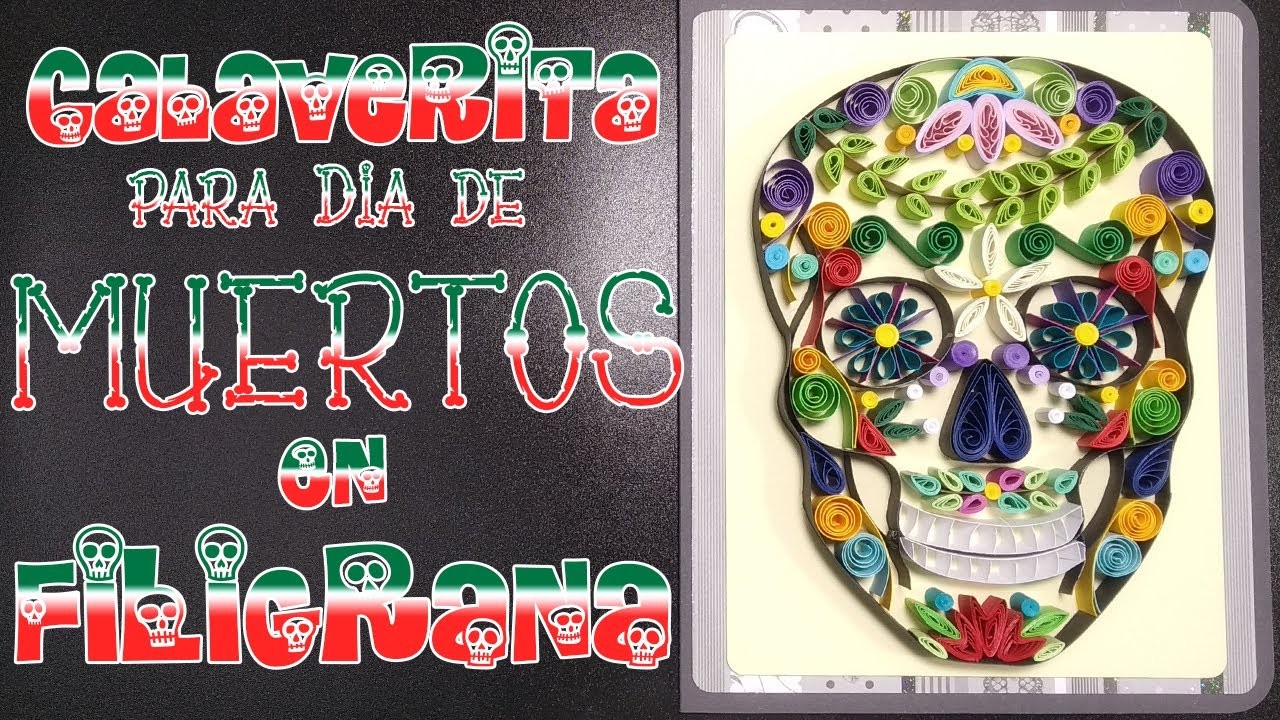 Calaverita para día de muertos en filigrana | Catrina ????????????????????