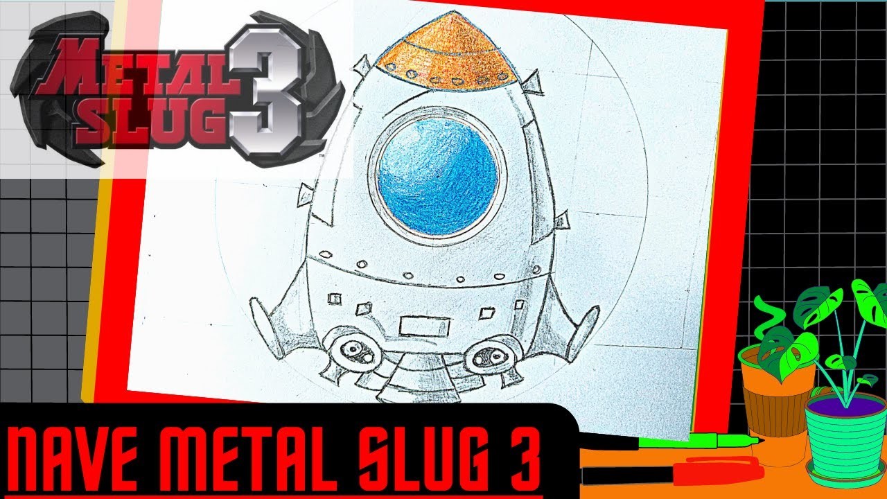 Como Dibujar La Nave De Metal Slug 3 Paso A Paso Fácil Lápiz