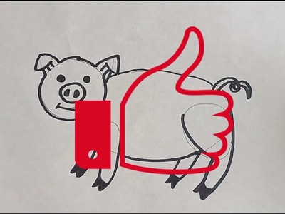 Como dibujar un CERDO paso a paso ???? how to draw a pig ???? cara menggambar babi ???? วิธีการวาดหมู